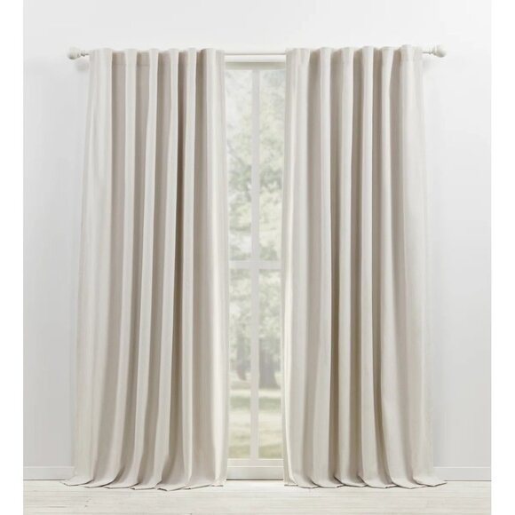 NEW Lauren Ralph Lauren Sallie Blackout Back Tab Curtain (1 Panel) Snowflake - Picture 1 of 4